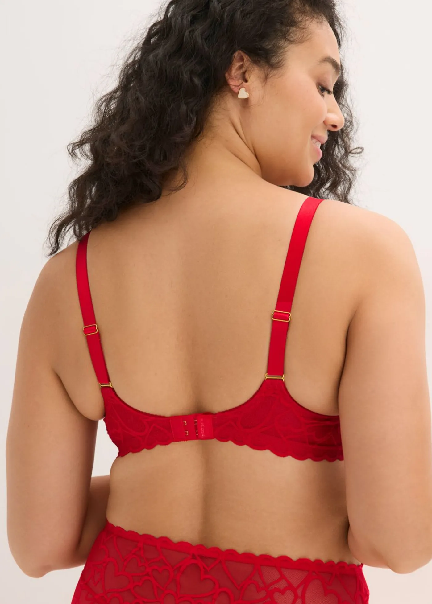 bonprix bonprix Sujetador reductor con detalles decorativos Rojo salsa Online