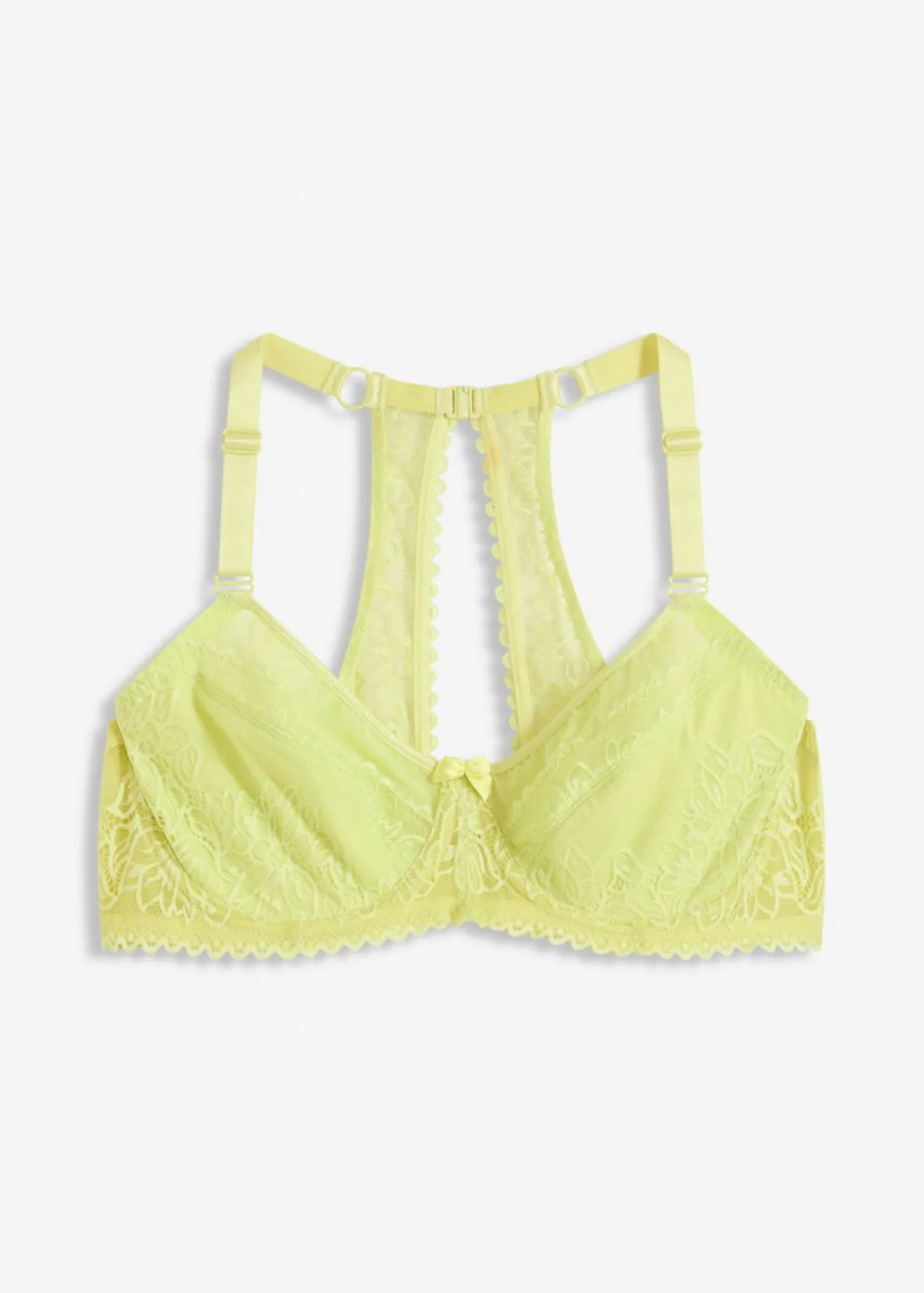 bonprix bonprix Sujetador reductor con encaje delicado Verde menta
