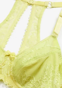 bonprix bonprix Sujetador reductor con encaje delicado Verde menta