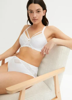 bonprix bonprix Sujetador reductor con encaje delicado Blanco Sale