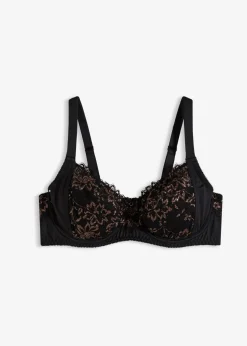 bonprix bonprix Sujetador reductor con hilo brillante Negro-cobre metalizado Outlet