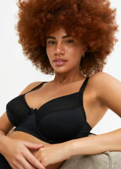 bonprix bonprix Sujetador reductor con malla Negro Hot