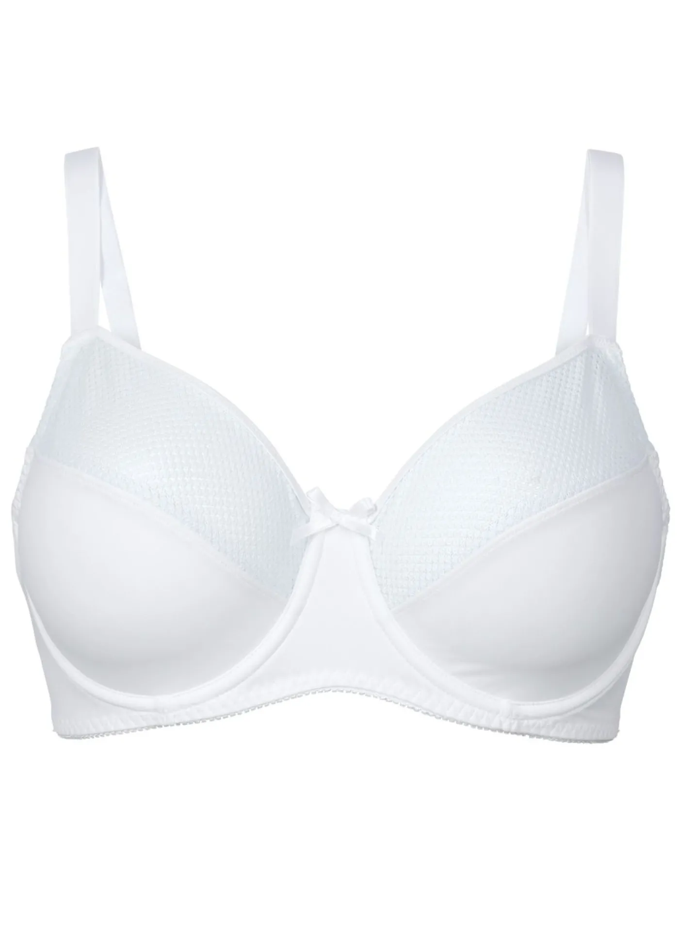 bonprix bonprix Sujetador reductor con malla Blanco Online