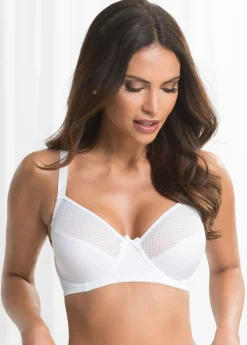 bonprix bonprix Sujetador reductor con malla Blanco Online