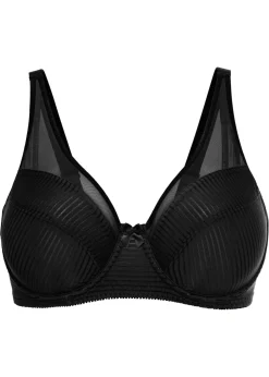 bonprix bonprix Sujetador reductor con malla Negro Hot