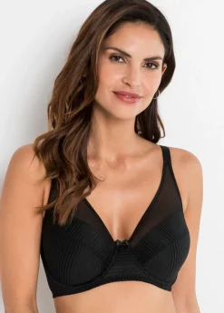 bonprix bonprix Sujetador reductor con malla Negro Hot
