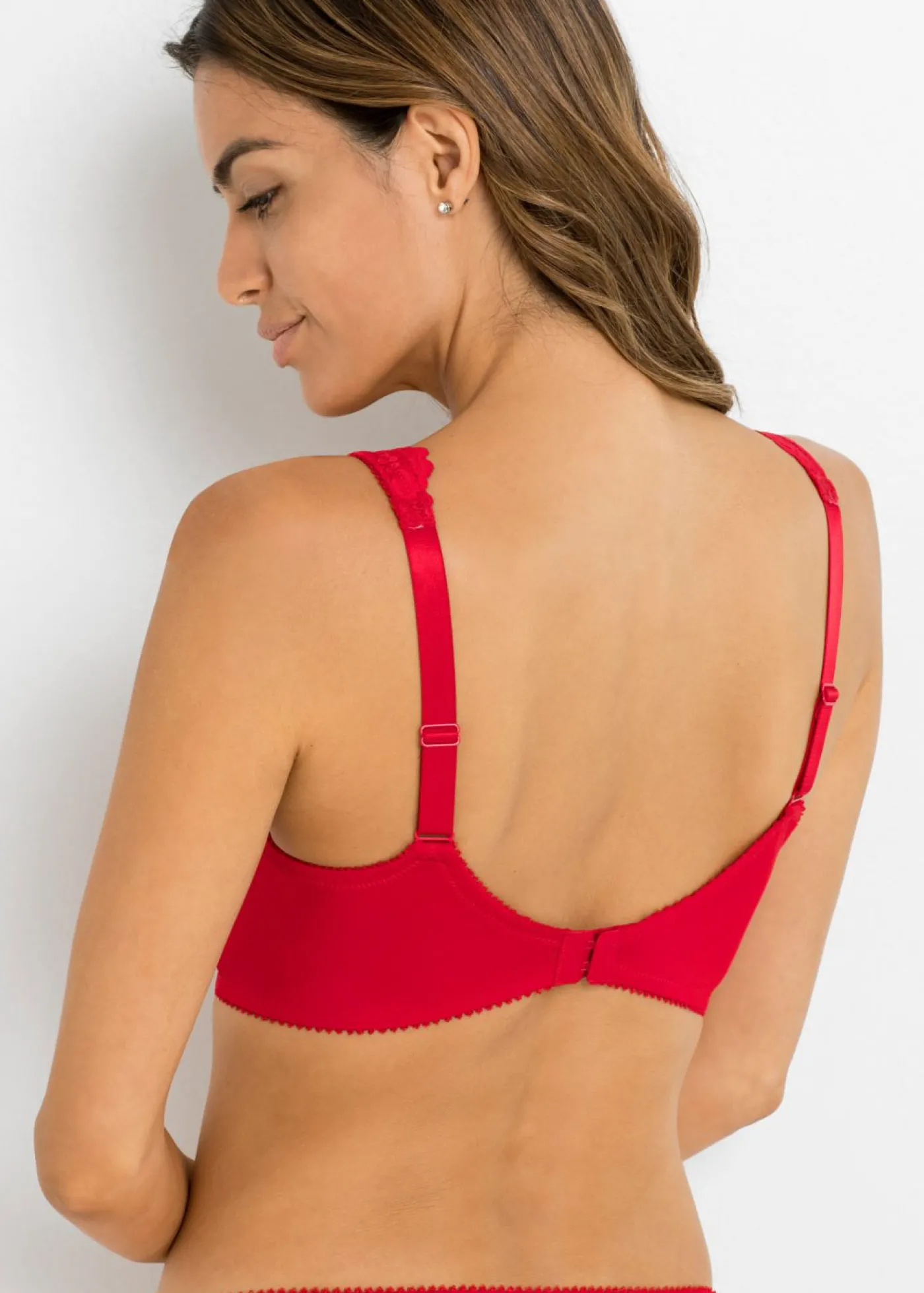 bonprix bonprix Sujetador reductor con tirantes acolchados (2 unidades) Rosa fresa + gris jaspeado Online