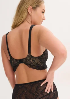 bonprix bonprix Sujetador reductor con tirantes acolchados negro-marrón claro