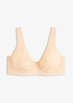 bonprix bonprix Sujetador reductor con tirantes acolchados beige perla Sale