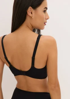 bonprix bonprix Sujetador reductor con tirantes acolchados (2 unidades) Blanco-negro New