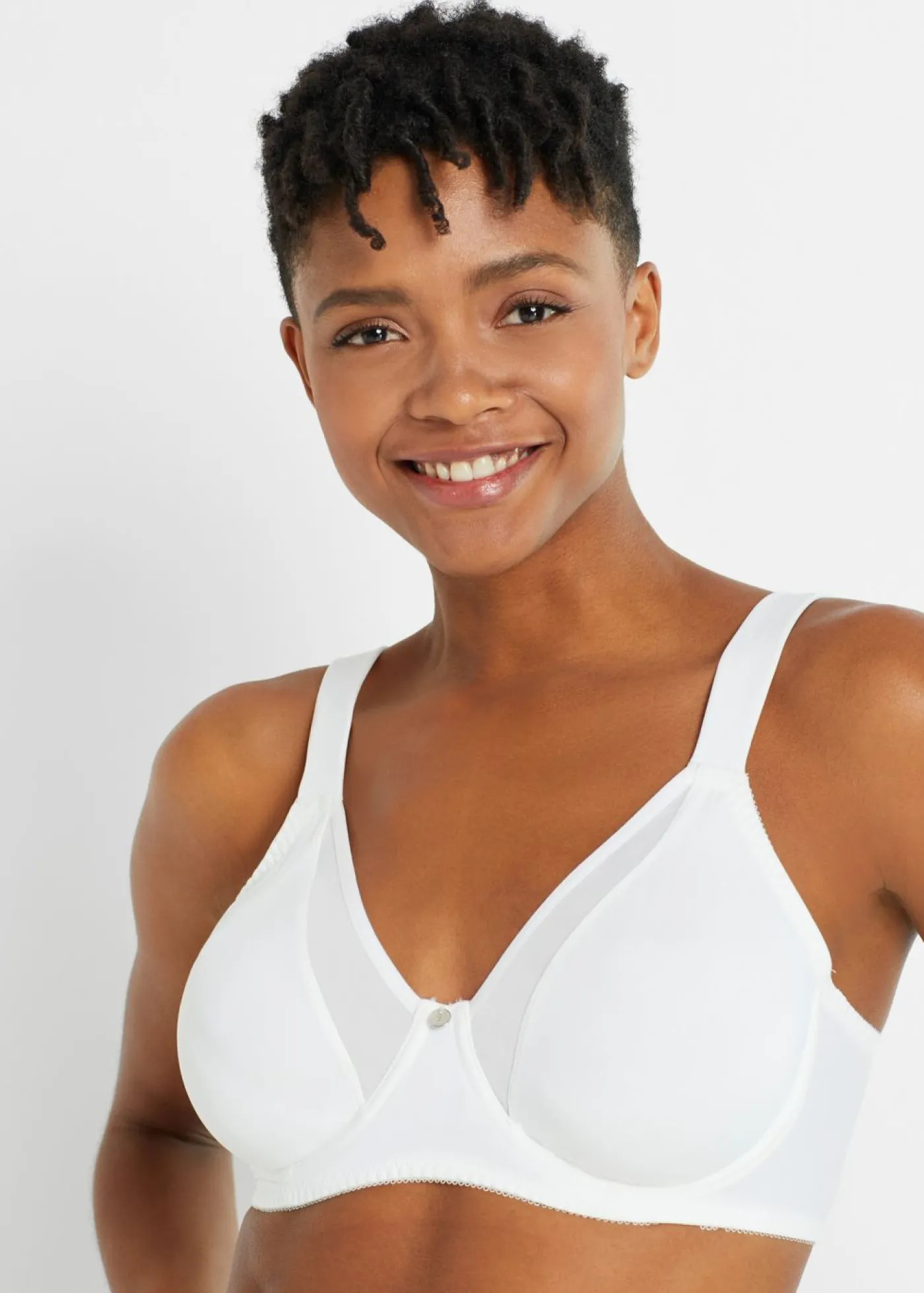bonprix bonprix Sujetador reductor con tirantes acolchados Blanco