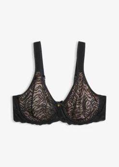 bonprix bonprix Sujetador reductor con tirantes acolchados Negro