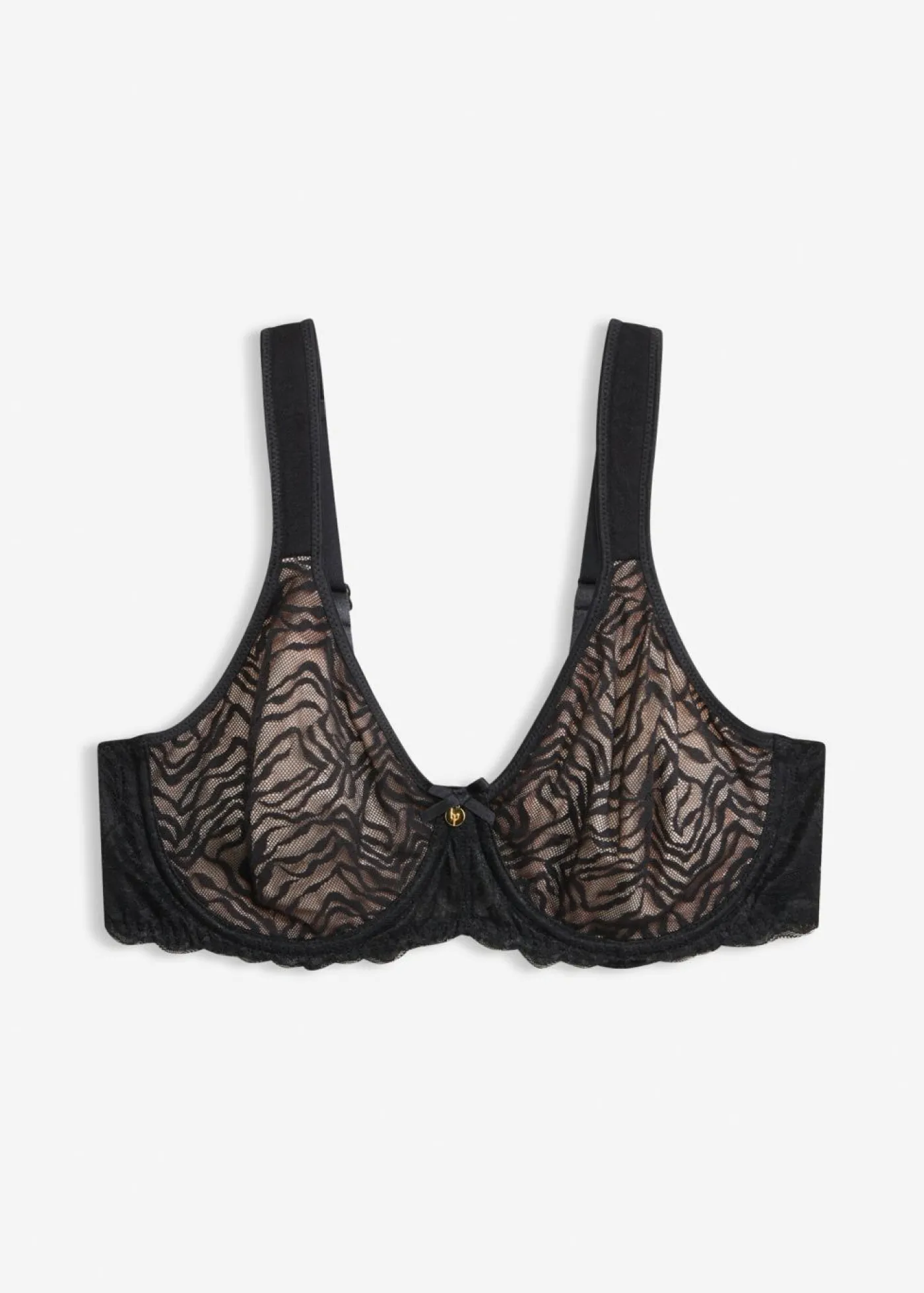 bonprix bonprix Sujetador reductor con tirantes acolchados Negro