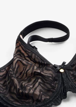 bonprix bonprix Sujetador reductor con tirantes acolchados Negro