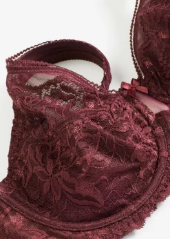 bonprix bonprix Sujetador reductor con tirantes acolchados rojo burdeos