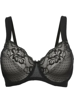 bonprix bonprix Sujetador reductor con tirantes acolchados Negro-beige arena Sale