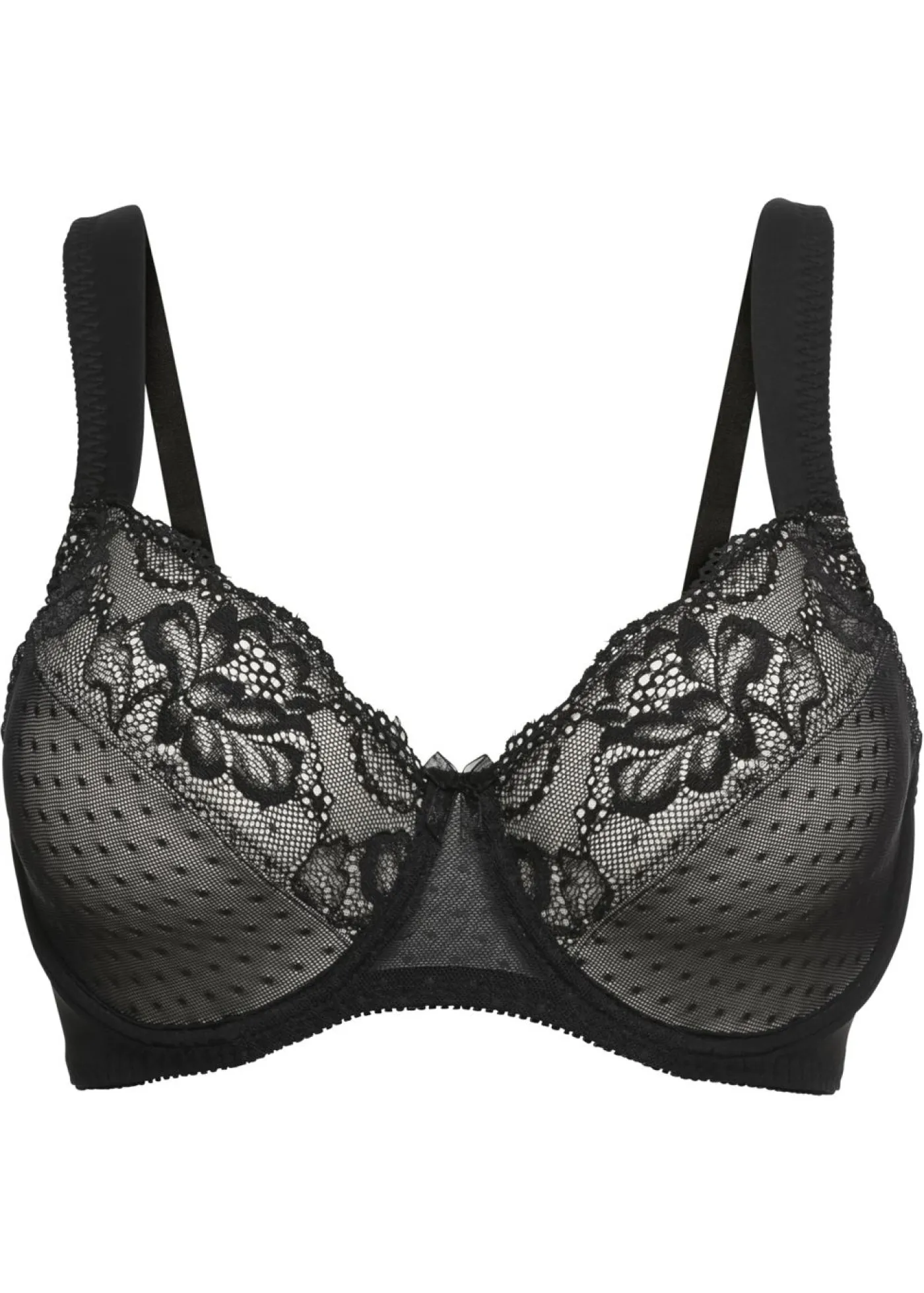 bonprix bonprix Sujetador reductor con tirantes acolchados Negro-beige arena Sale