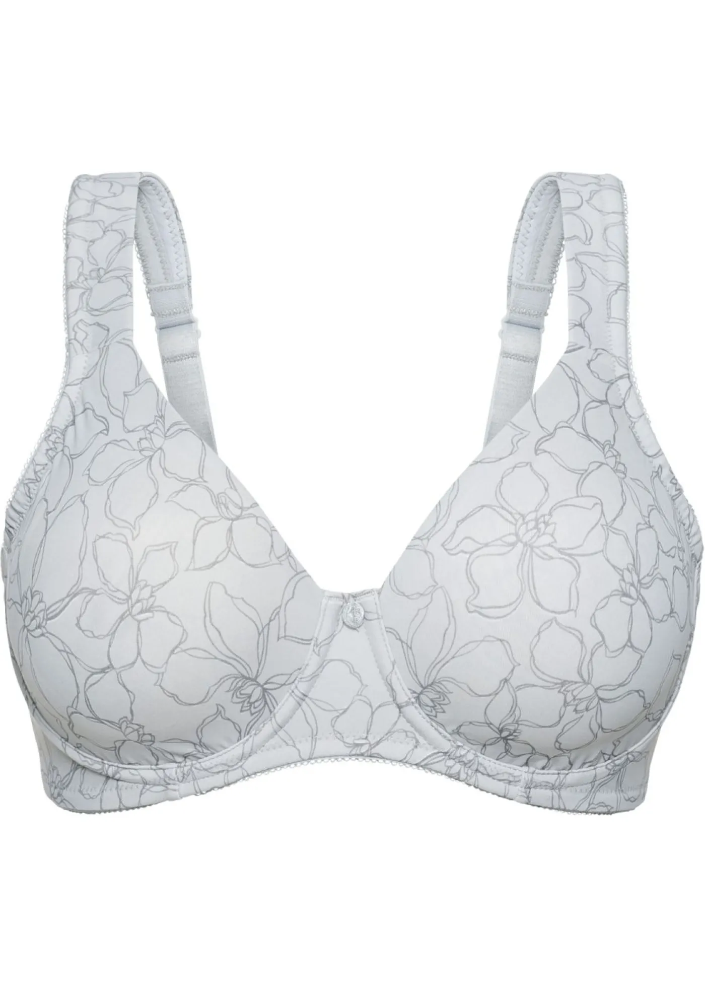 bonprix bonprix Sujetador reductor con tirantes acolchados Plata mate-gris oscuro estampado Online