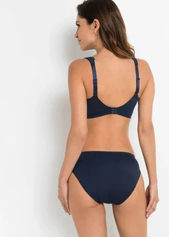bonprix bonprix Sujetador reductor con tirantes acolchados (2 unidades) Azul marino + beige arena New