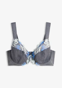bonprix bonprix Sujetador reductor con tirantes acolchados Gris granito Discount