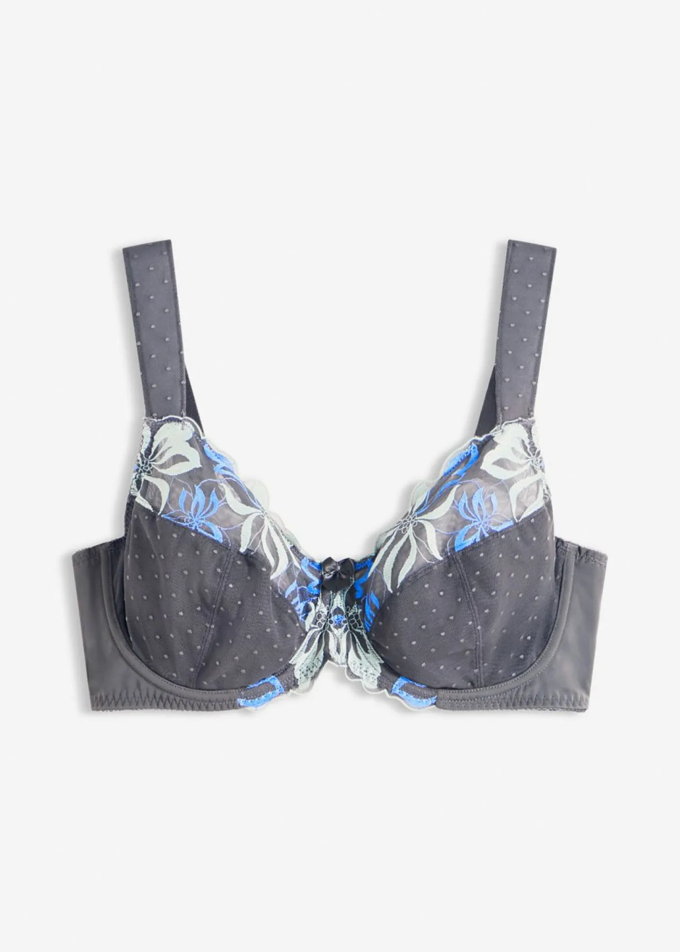 bonprix bonprix Sujetador reductor con tirantes acolchados Gris granito Discount