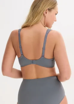 bonprix bonprix Sujetador reductor con tirantes acolchados Gris granito Discount