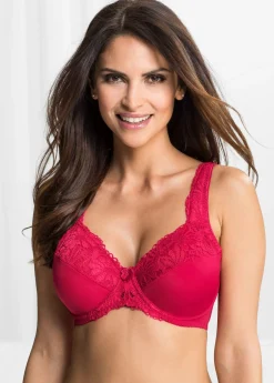 bonprix bonprix Sujetador reductor con tirantes acolchados (2 unidades) Granate-gris oscuro Clearance