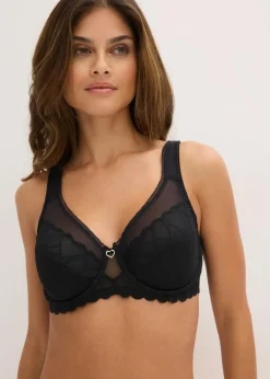 bonprix bonprix Sujetador reductor con tirantes acolchados Negro Outlet