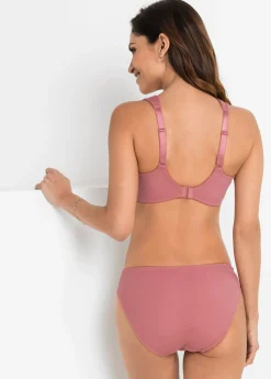 bonprix bonprix Sujetador reductor con tirantes acolchados (2 unidades) Rosa humo + rosa pálido de flores Discount