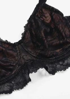 bonprix bonprix Sujetador reductor con tirantes acolchados negro-marrón claro Discount