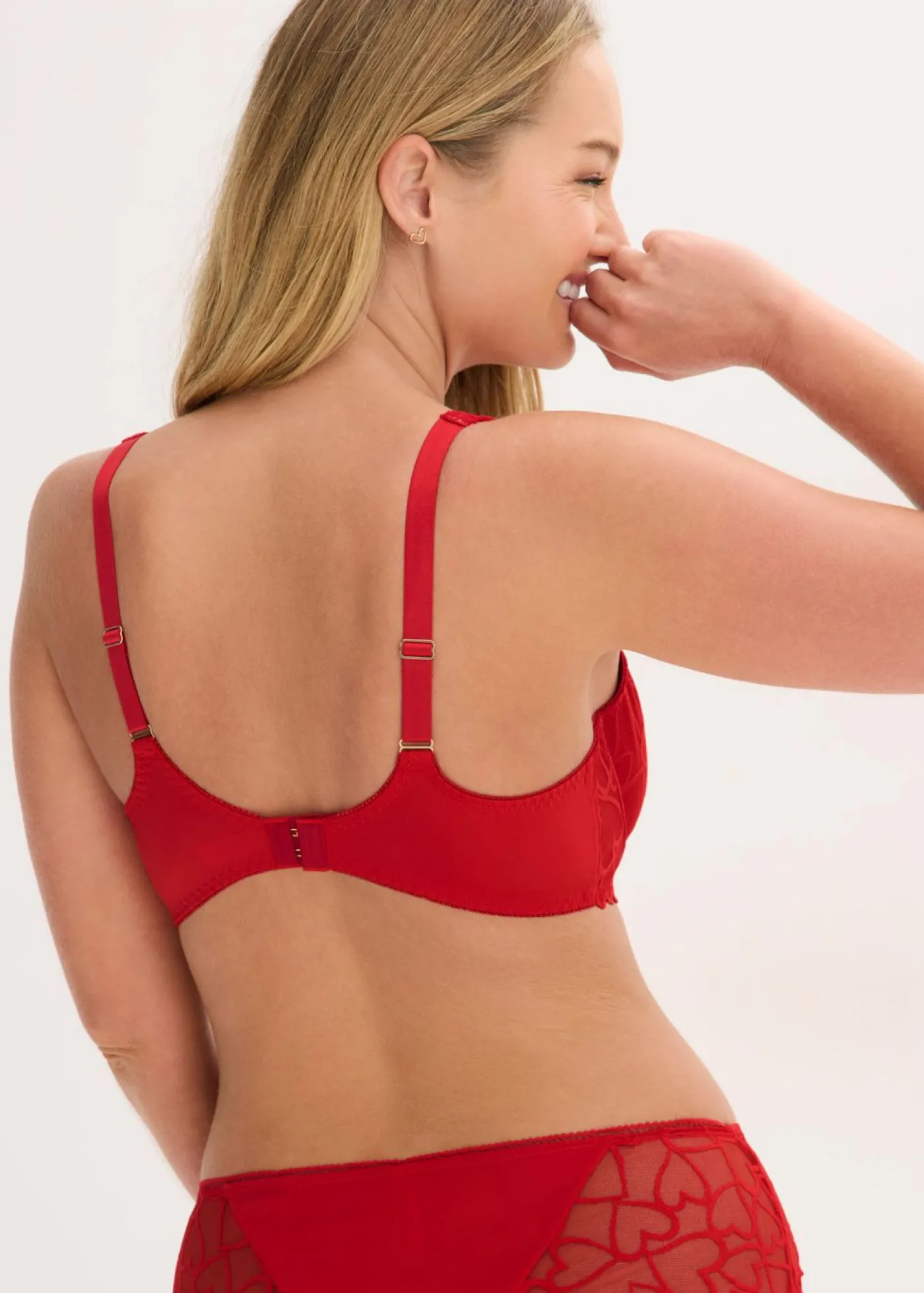 bonprix bonprix Sujetador reductor con tirantes acolchados Rojo salsa Outlet