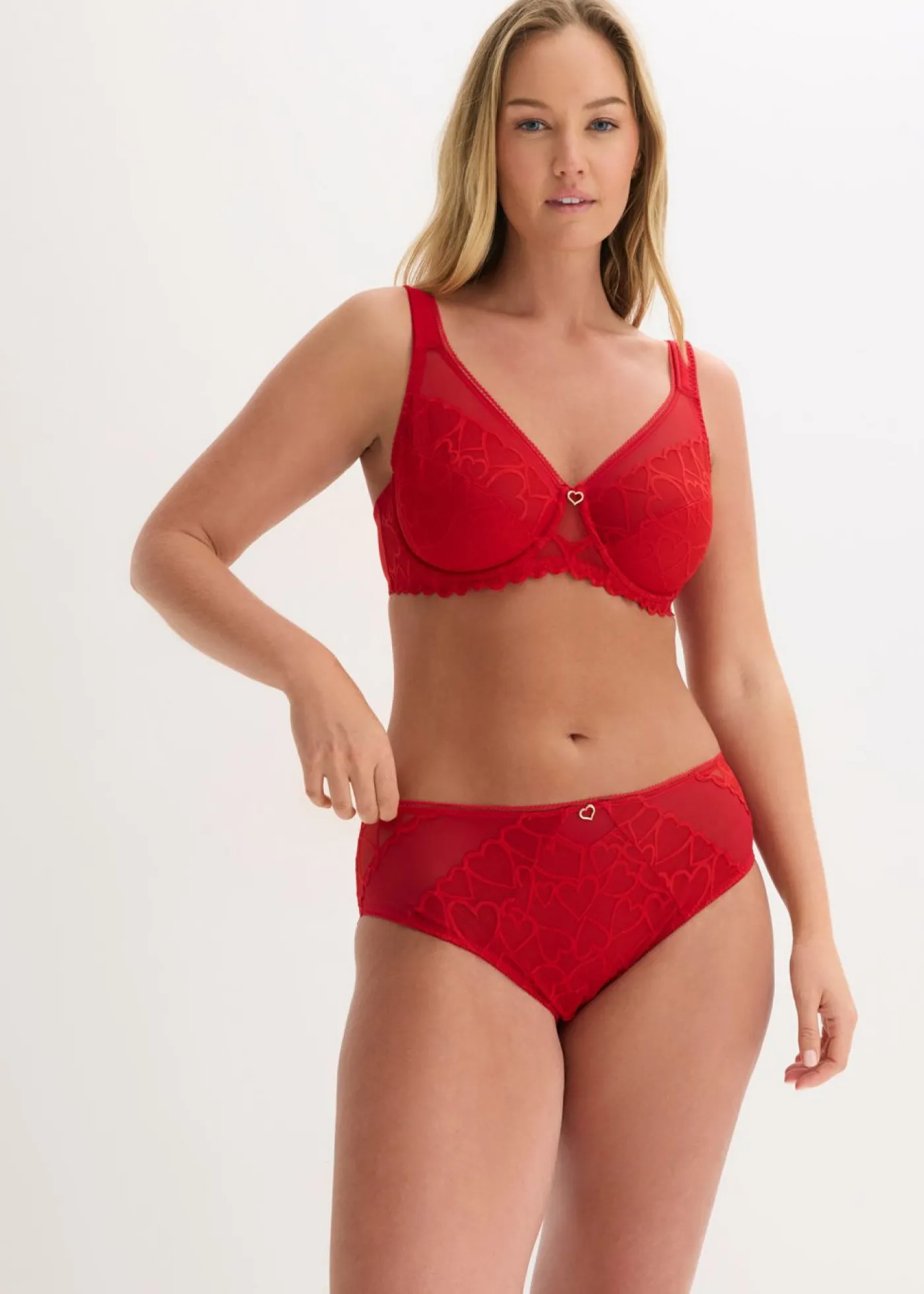 bonprix bonprix Sujetador reductor con tirantes acolchados Rojo salsa Outlet