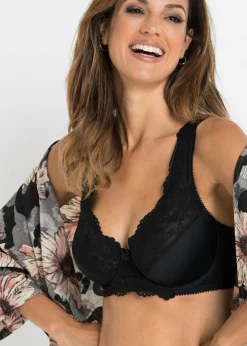 bonprix bonprix Sujetador reductor con tirantes acolchados (2 unidades) Negro-nude Clearance