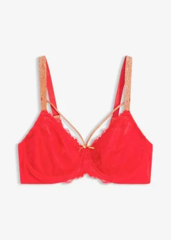 bonprix bonprix Sujetador reductor con tirantes brillantes rojo intenso Hot