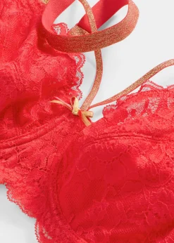 bonprix bonprix Sujetador reductor con tirantes brillantes rojo intenso Hot