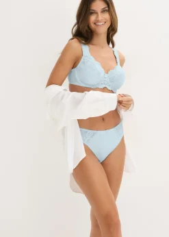 bonprix bonprix Sujetador reductor con tirantes acolchados (2 unidades) Azul crema + marrón oscuro Clearance