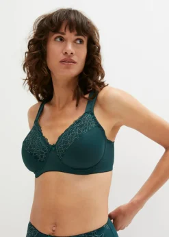 bonprix bonprix Sujetador reductor con tirantes acolchados (2 unidades) Verde intenso+piedra Outlet