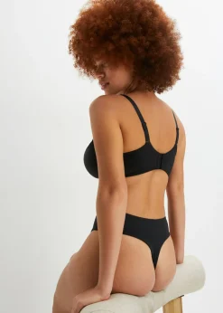 bonprix bonprix Sujetador reductor con tirantes acolchados Negro-beige Clearance