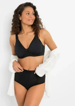 bonprix bonprix Sujetador reductor con tirantes acolchados Negro Clearance