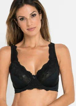 bonprix bonprix Sujetador reductor con tirantes acolchados (2 unidades) Negro-nude Discount