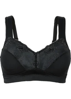 bonprix bonprix Sujetador reductor sin aros con tirantes acolchados Negro Sale