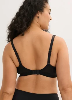 bonprix bonprix Sujetador reductor sin aros con tirantes acolchados negro-marrón claro Discount