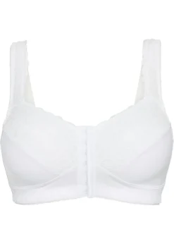 bonprix bonprix Sujetador reductor sin aros con cierre frontal Blanco