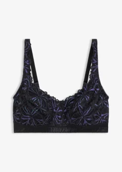 bonprix bonprix Sujetador reductor sin aros con hilo brillante multicolor Negro Online