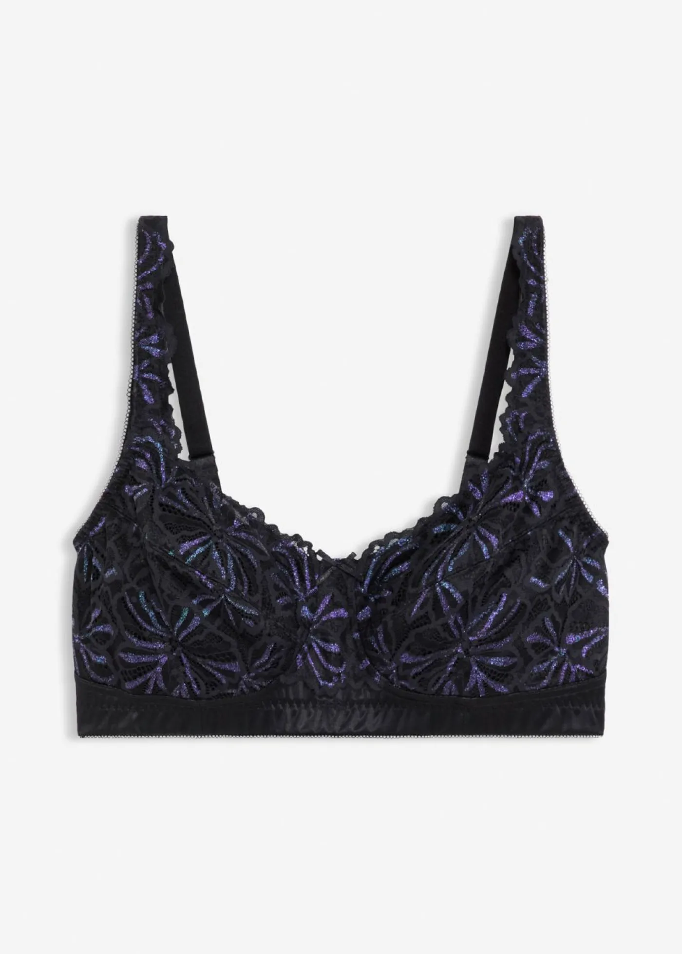 bonprix bonprix Sujetador reductor sin aros con hilo brillante multicolor Negro Online