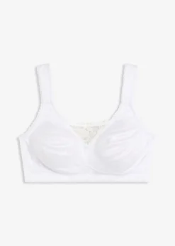 bonprix bonprix Sujetador reductor sin aros con tirantes acolchados Blanco