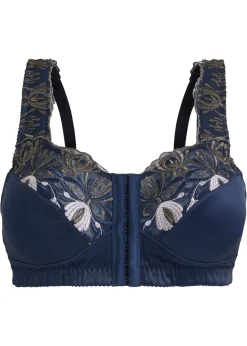 bonprix bonprix Sujetador reductor sin aros con un práctico cierre frontal Azul marino Sale