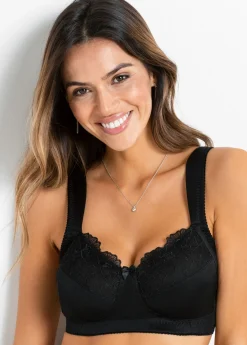 bonprix bonprix Sujetador reductor sin aros con tirantes acolchados Negro Outlet