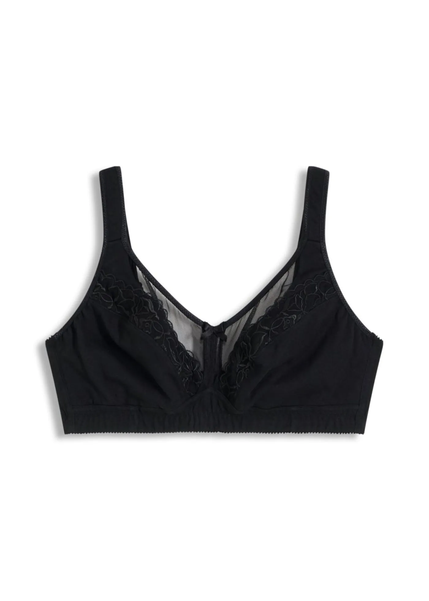 bonprix bonprix Sujetador reductor sin aros con algodón cómodo Negro Hot