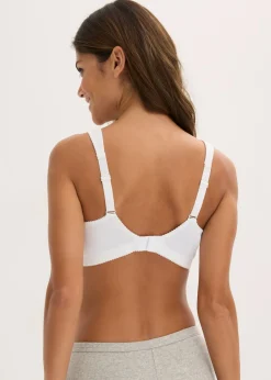 bonprix bonprix Sujetador reductor sin aros con tirantes acolchados Blanco Discount